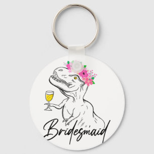 Porte-clés Bridesmaid Flower Floral Dinosaur Bacheloret
