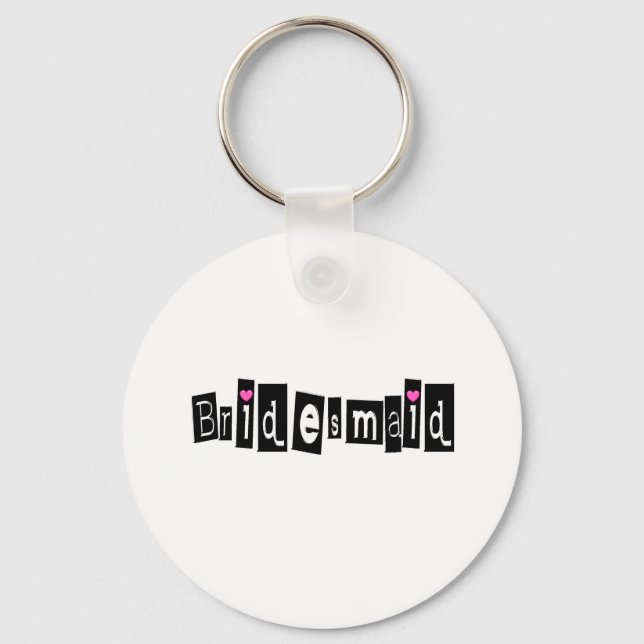 Porte-clés Bridesmaid (noir sq) (Recto)