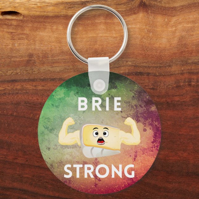 Porte-clés Brie Forte Motivation Alimentaire Pun (Recto)