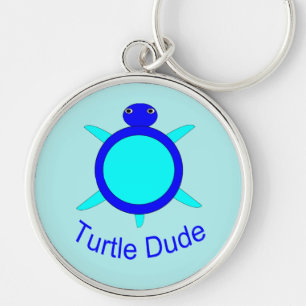 Porte-clés Bright Blue Turtle Dude Porte - clé
