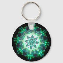 Bright Neon Starburst Kaleidoscope en vert