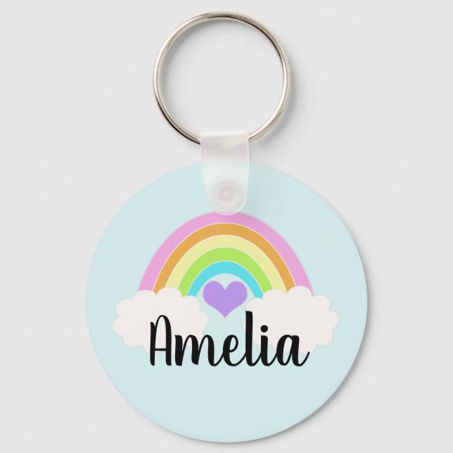 Porte-clés Bright Pastel Rainbow Porte - clé (Recto)