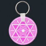 Porte-clés Bright Pink Star of David<br><div class="desc">Fun pink Star of David design.</div>