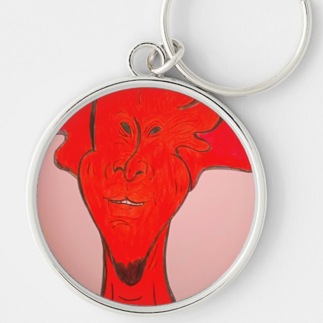Porte-clés Bright Red Animated Character Art Keychain (Devant)