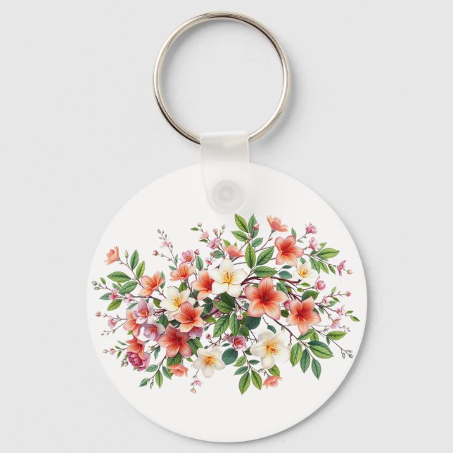 Porte-clés Bright Spring Floral Bouquet (Verso)