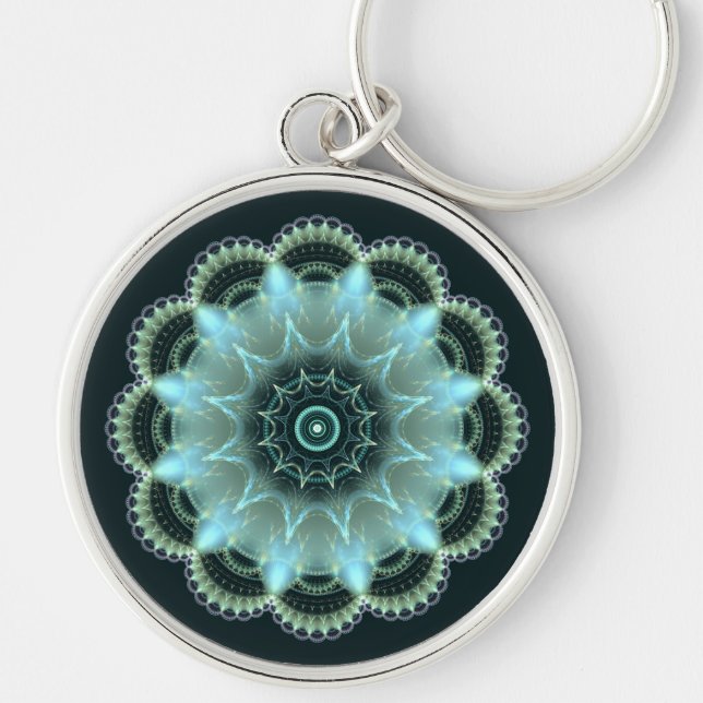 Porte-clés Brilliant star fractal mandala (Devant)