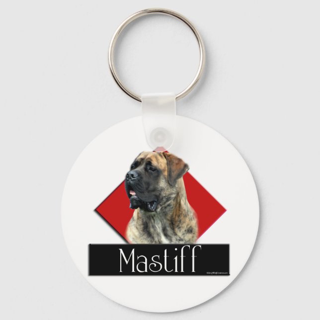 Porte-clés Brindle Mastiff Porte - clé diamant (Recto)