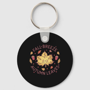 Porte-clés Brise automnale Feuilles d'automne Feuille d'érabl