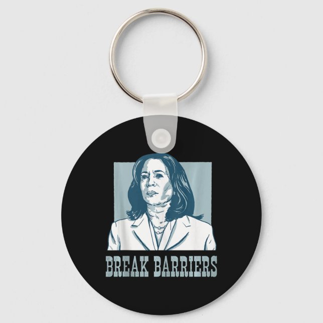 Porte-clés Briser Les Obstacles Kamala Harris Pour L'Élection (Recto)