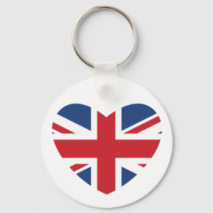 Porte-clés British Heart Keychain - Union Jack Flag