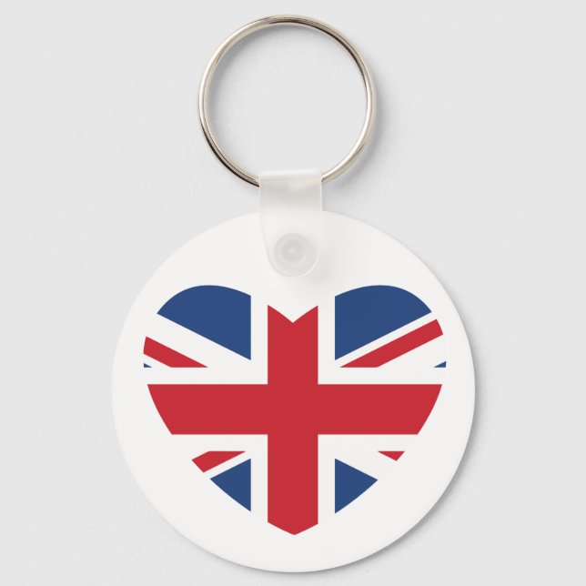 Porte-clés British Heart Keychain - Union Jack Flag (Recto)