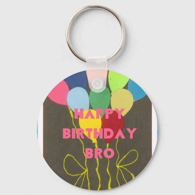 Porte-clés Bro Art d'anniversaire heureux (Recto)