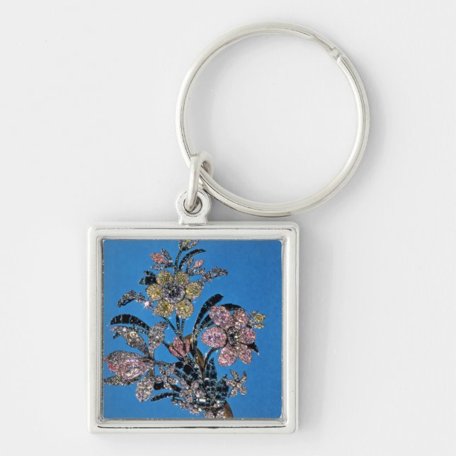 Porte-clés Broche sous la forme de grand bouquet avec (Devant)