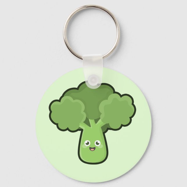 Porte-clés Brocoli Kawaii (Recto)