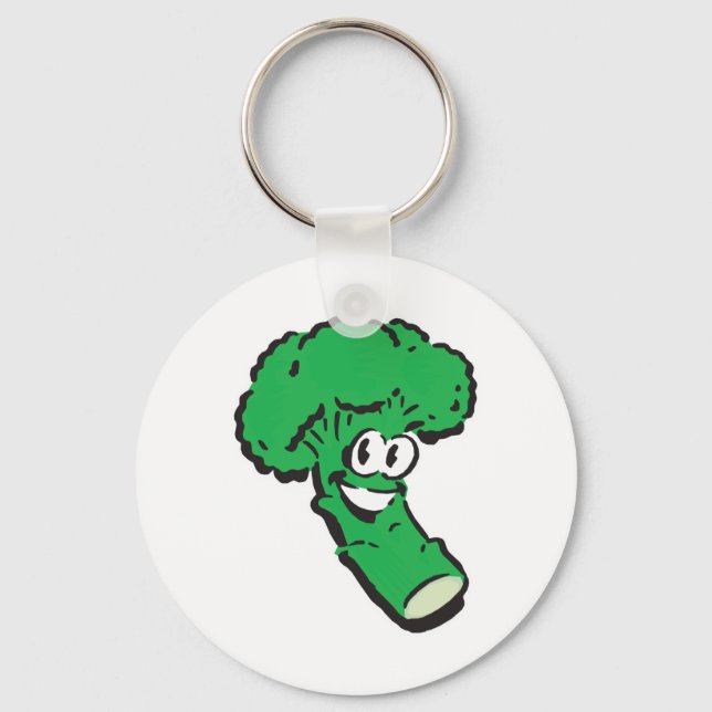 Porte-clés brocoli souriant heureux (Recto)