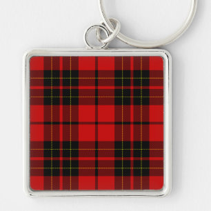 Porte-clés Brodie tartan rouge noir plaid