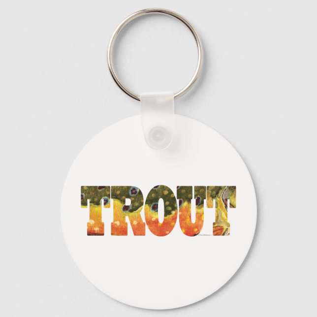 Porte-clés Brook Truite Art (Recto)