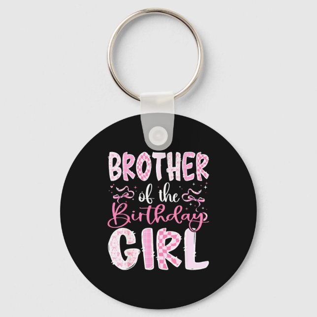 Porte-clés Brother Of The Birthday Girl Nk Coquette Bow Famil (Recto)