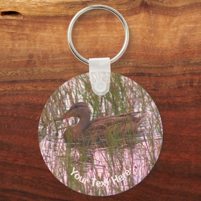 Porte-clés Brown Mallard Duck Nature Personalized (Recto)