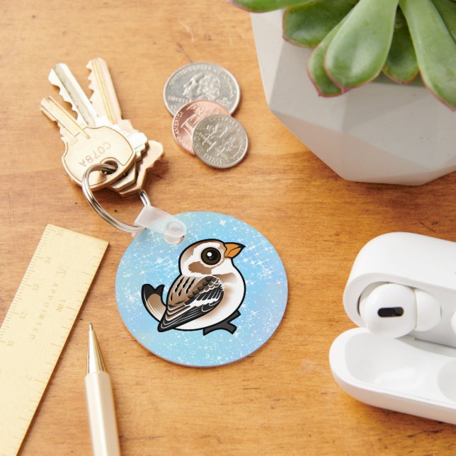 Porte-clés Bruant des neiges Birdorable (Bureau)