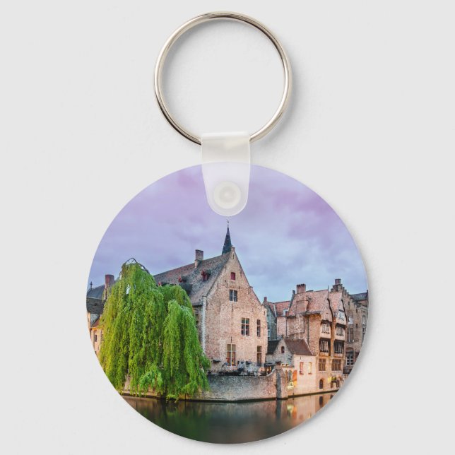 Porte-clés Bruges old town and Belfry tower (Recto)