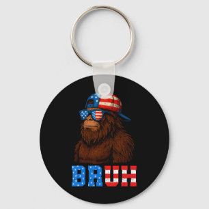 Porte-clés Bruh 4 juillet Ados garçons Enfants Patriotique Bi