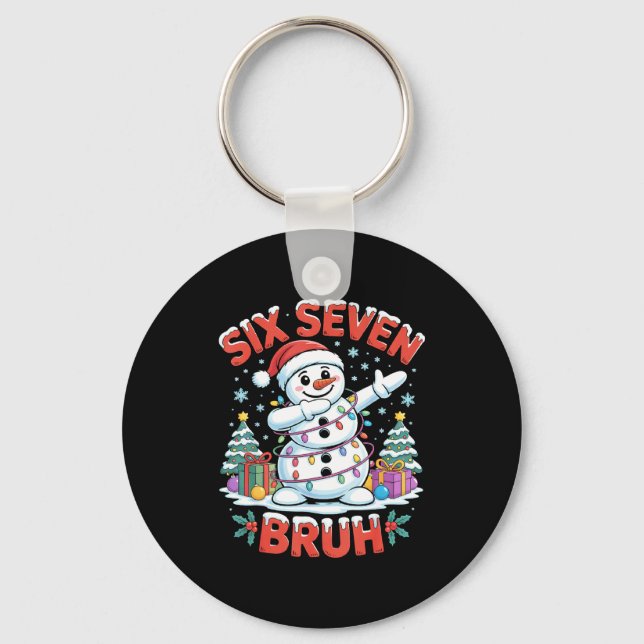 Porte-clés Bruh 67 Six Seven Snowman Dabbing Christmas Shirts (Recto)