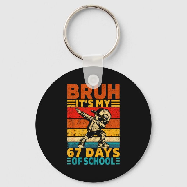 Porte-clés Bruh 67th Day Of School Shirt 67 Days Teacher Boy  (Recto)