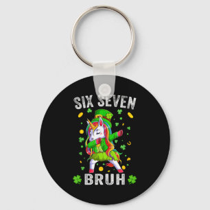 Porte-clés Bruh 6 7 mème jour de la Saint-Patrick six sept en
