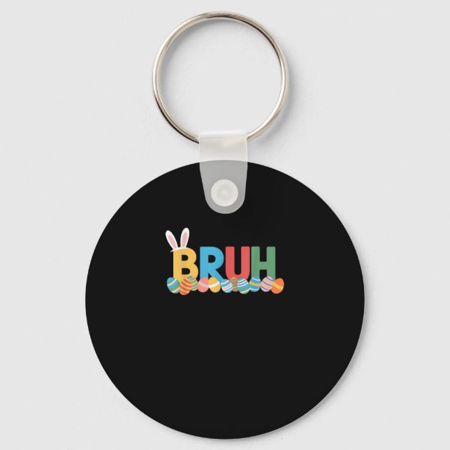 Porte-clés Bruh Bunny Pâques mème mignon Pour Enfants _10 (Recto)