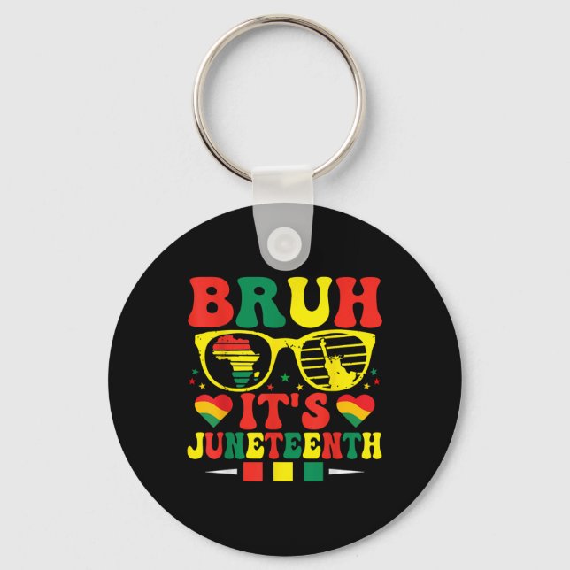 Porte-clés Bruh C'est Juneteenth Des Femmes Célèbrent La Libe (Recto)