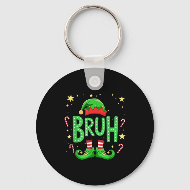 Porte-clés Bruh Christmas Elf Funny Xmas Kids Boys Christmas  (Recto)