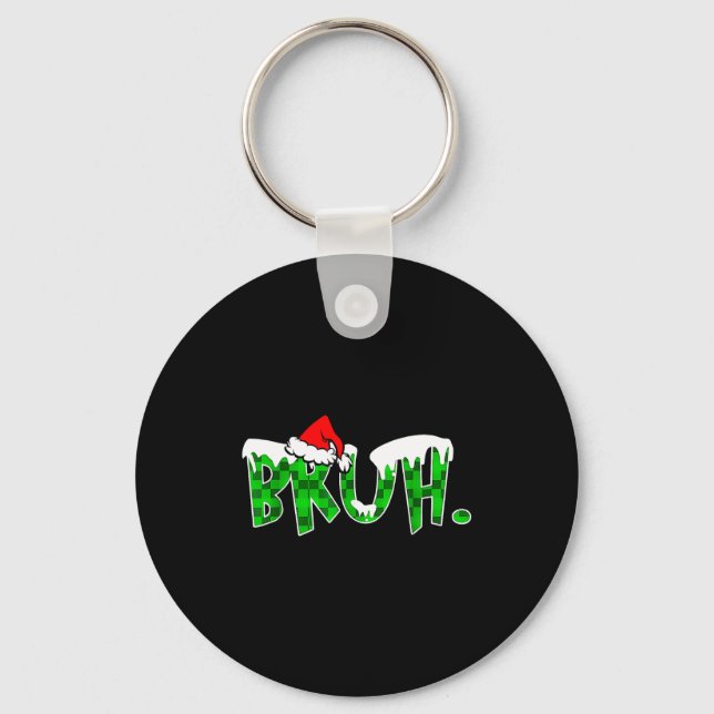 Porte-clés Bruh Christmas Kids Teens Boys Funny Christmas Hum (Recto)