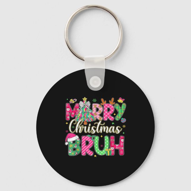 Porte-clés Bruh Christmas Shirt Kids Xmas Men Teen Boys Funny (Recto)