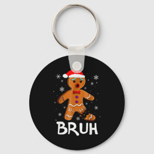 Porte-clés Bruh drôle de Noël Bonhomme en pain d'épices Adole