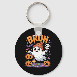 Porte-clés Bruh Ghost Halloween Candy mignonne Ghost Kids