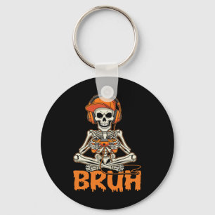 Porte-clés Bruh Halloween Garçons Enfants Gamer Hommes Squele