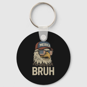 Porte-clés Bruh Quatre 4 Juillet Aigle Patriotique Américain