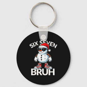Porte-clés Bruh Six Seven 6 7 Mème de Noël Drôle de Xmas Homm