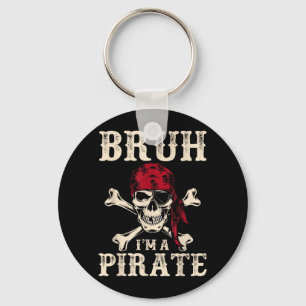 Porte-clés Bruh un Pirate Drôle Paresseux Costume de fête d'H