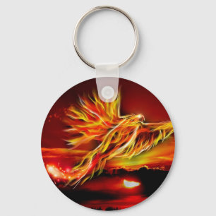 Porte-clés Brûler rouge Volant Phoenix Jardin de Tarot