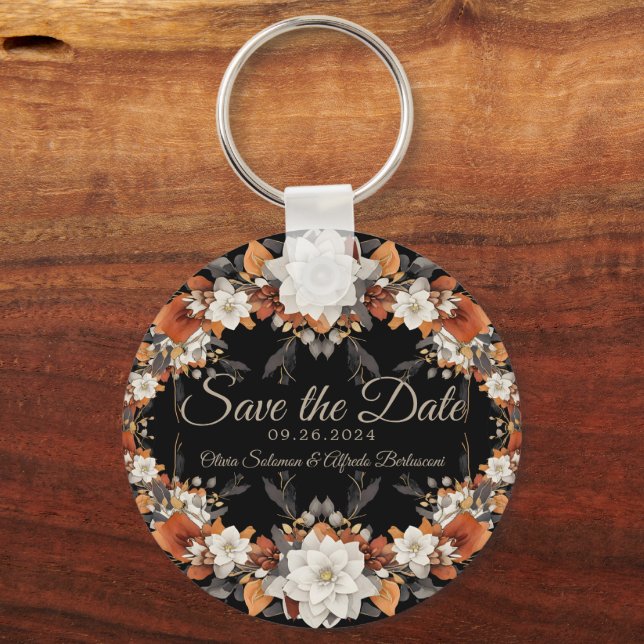 Porte-clés Brun foncé, caramel café et automne beige (Recto)