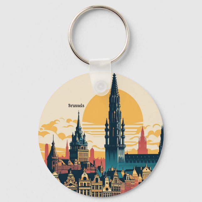 Porte-clés Bruxelles, Belgique (Recto)