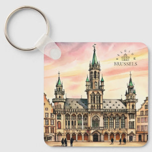 Porte-clés Bruxelles Belgique Aquarelle Grand Palais