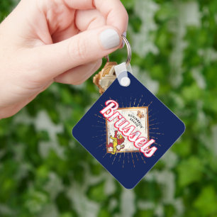 Porte-clés Bruxelles Europe Capital Belgique Retro Lion Vinta