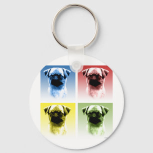 Porte-clés Bruxelles Griffon Pop Art