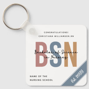Porte-clés BSN Bachelor of Science in Nursing RN Graduation