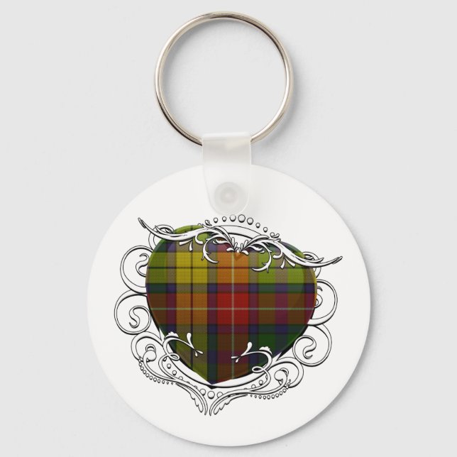 Porte-clés Buchanan Tartan Heart (Recto)