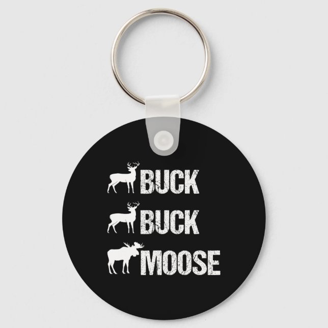 Porte-clés Buck Buck Moose Funny Moose Buck Chasse (Recto)
