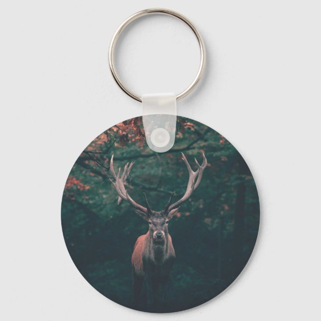 Porte-clés Buck Deer animal sauvage (Recto)